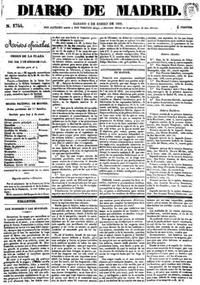 Diario de Madrid (4 de enero de 1840)