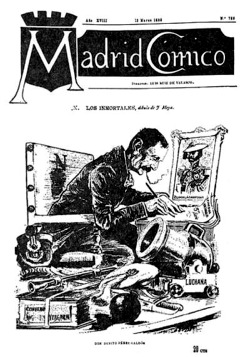 Caricatura de don Benito P�rez Gald�s